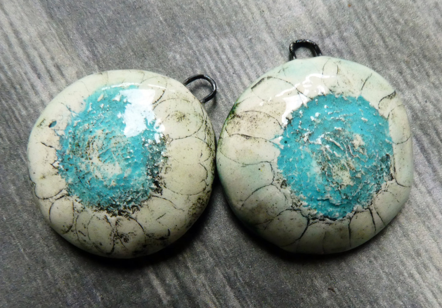 Ceramic Medium Pressed Flower Earring Charms#8