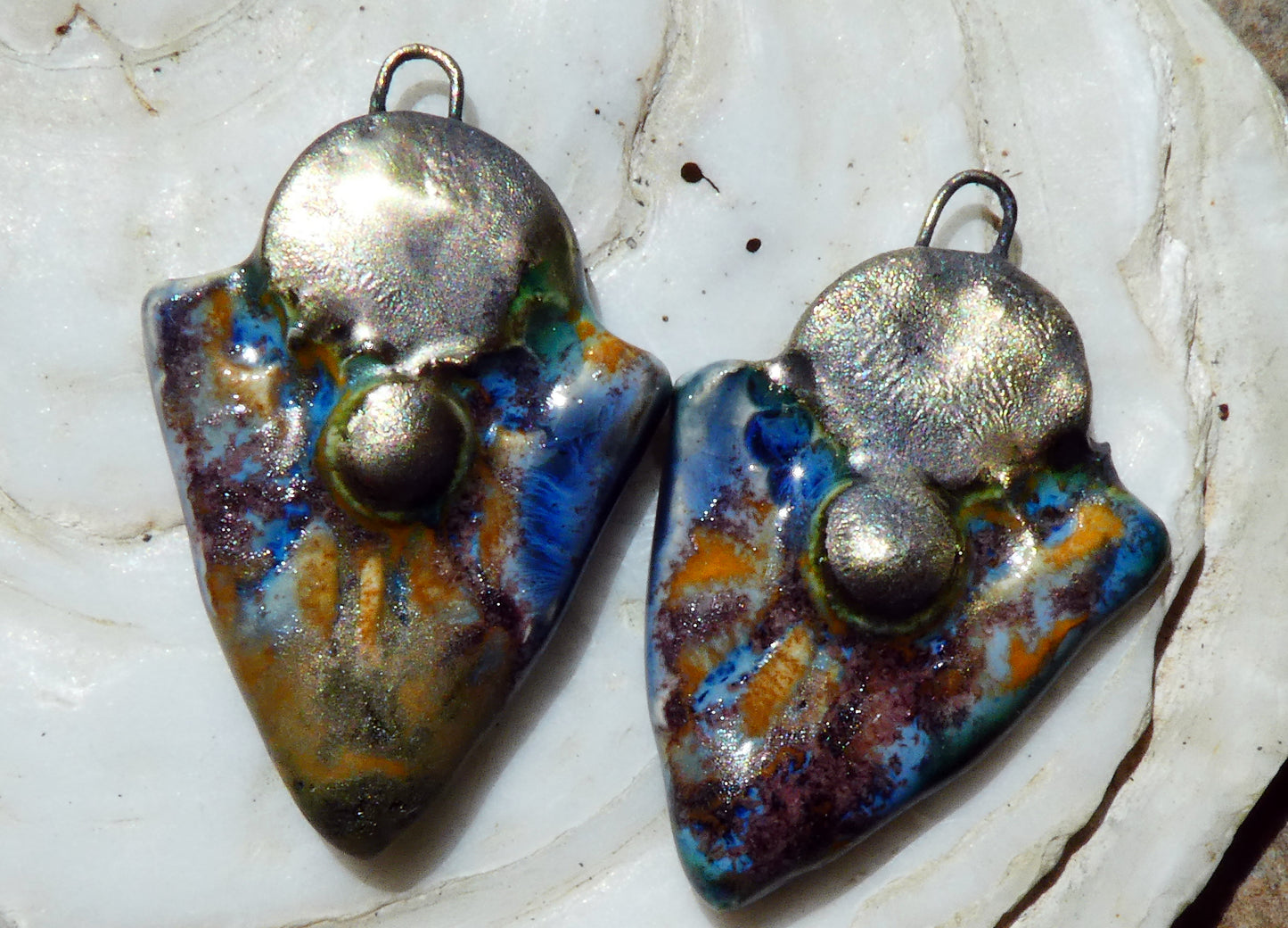 Ceramic Decorative Shield Charms - Outer Space