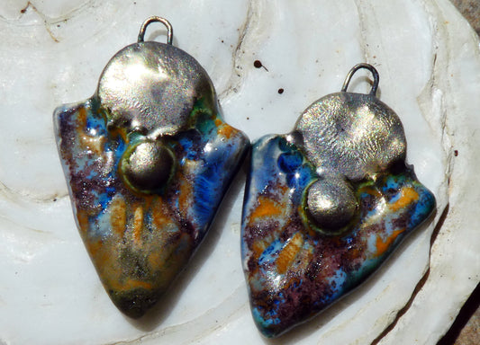 Ceramic Decorative Shield Charms - Outer Space