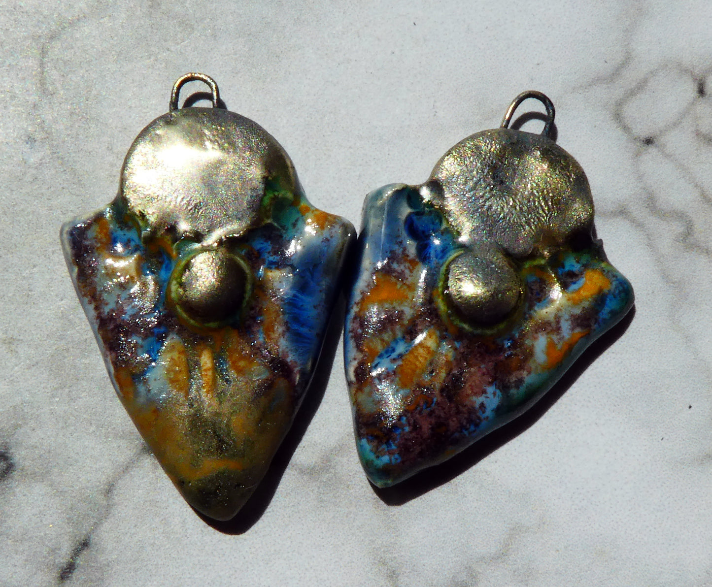 Ceramic Decorative Shield Charms - Outer Space