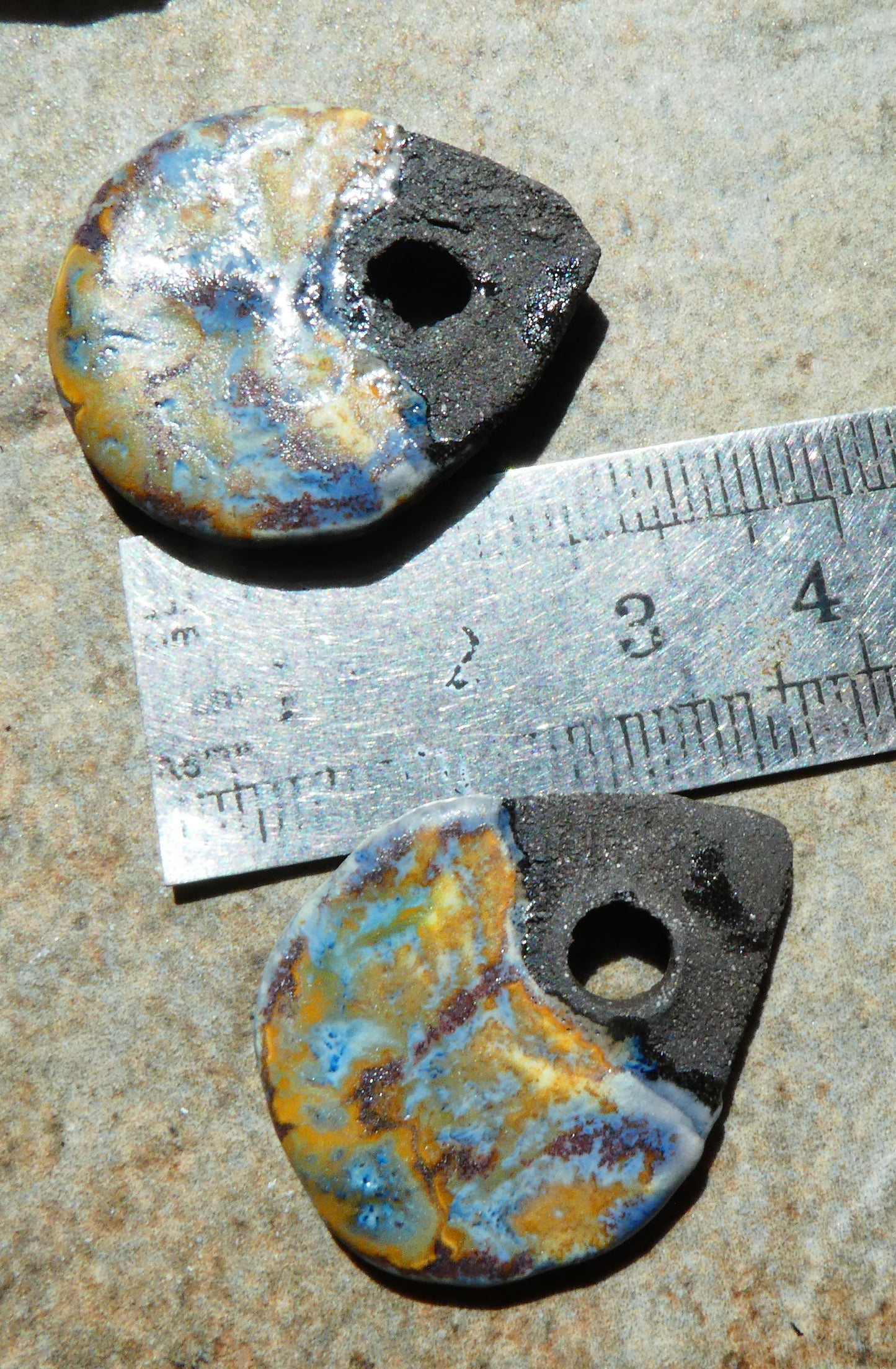 Ceramic Dark Slab Earring Charms - Outer Space