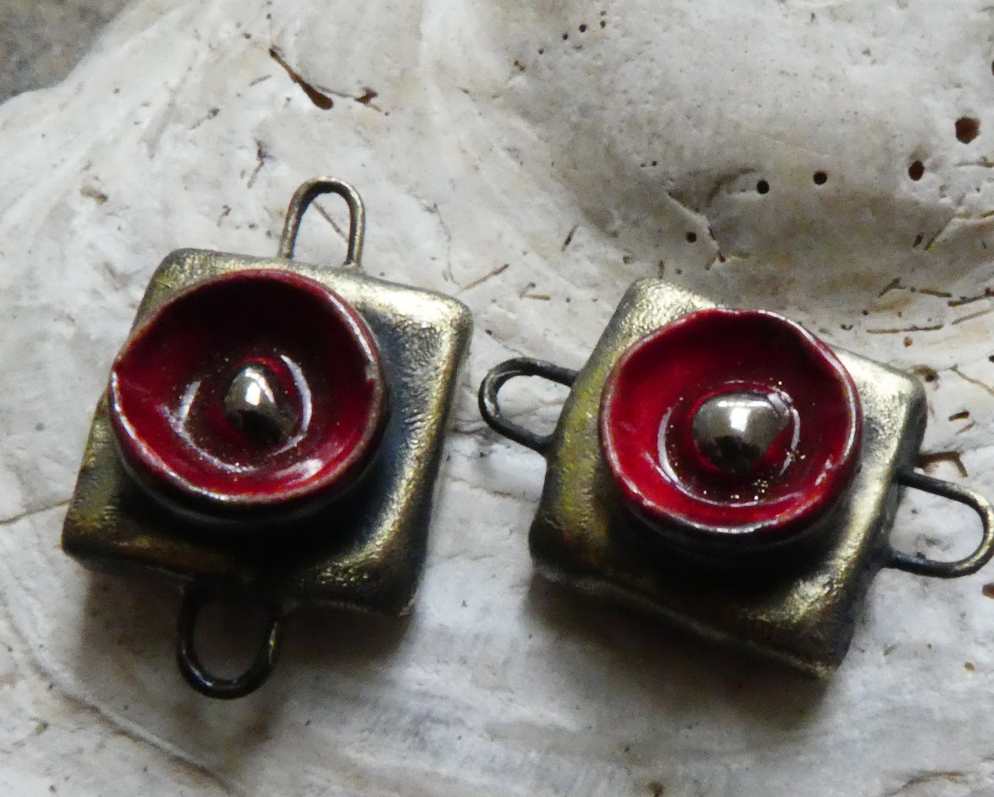 Ceramic Cup Connectors -Red