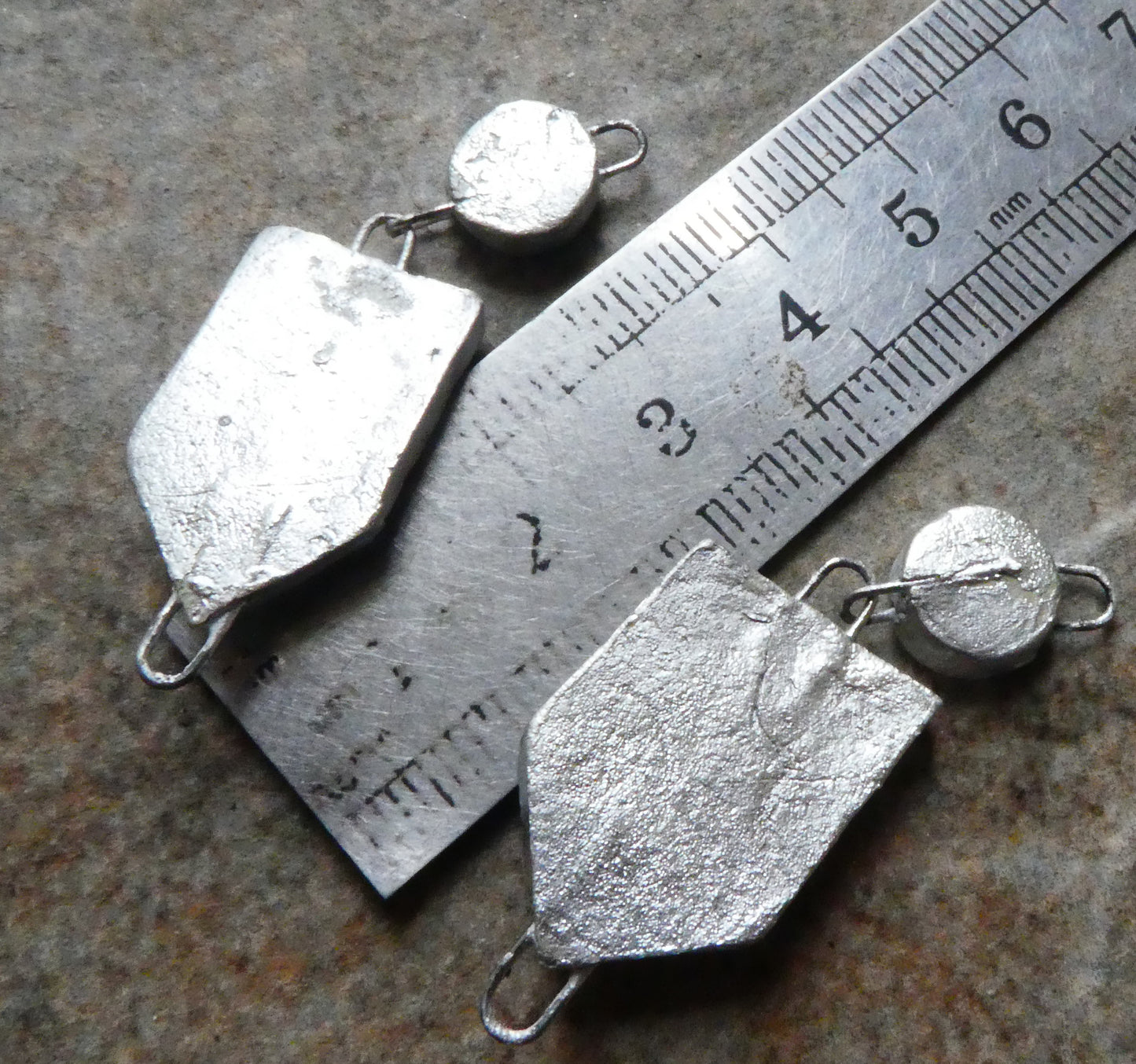 Ceramic Silver Moulded Connectors - Larimar