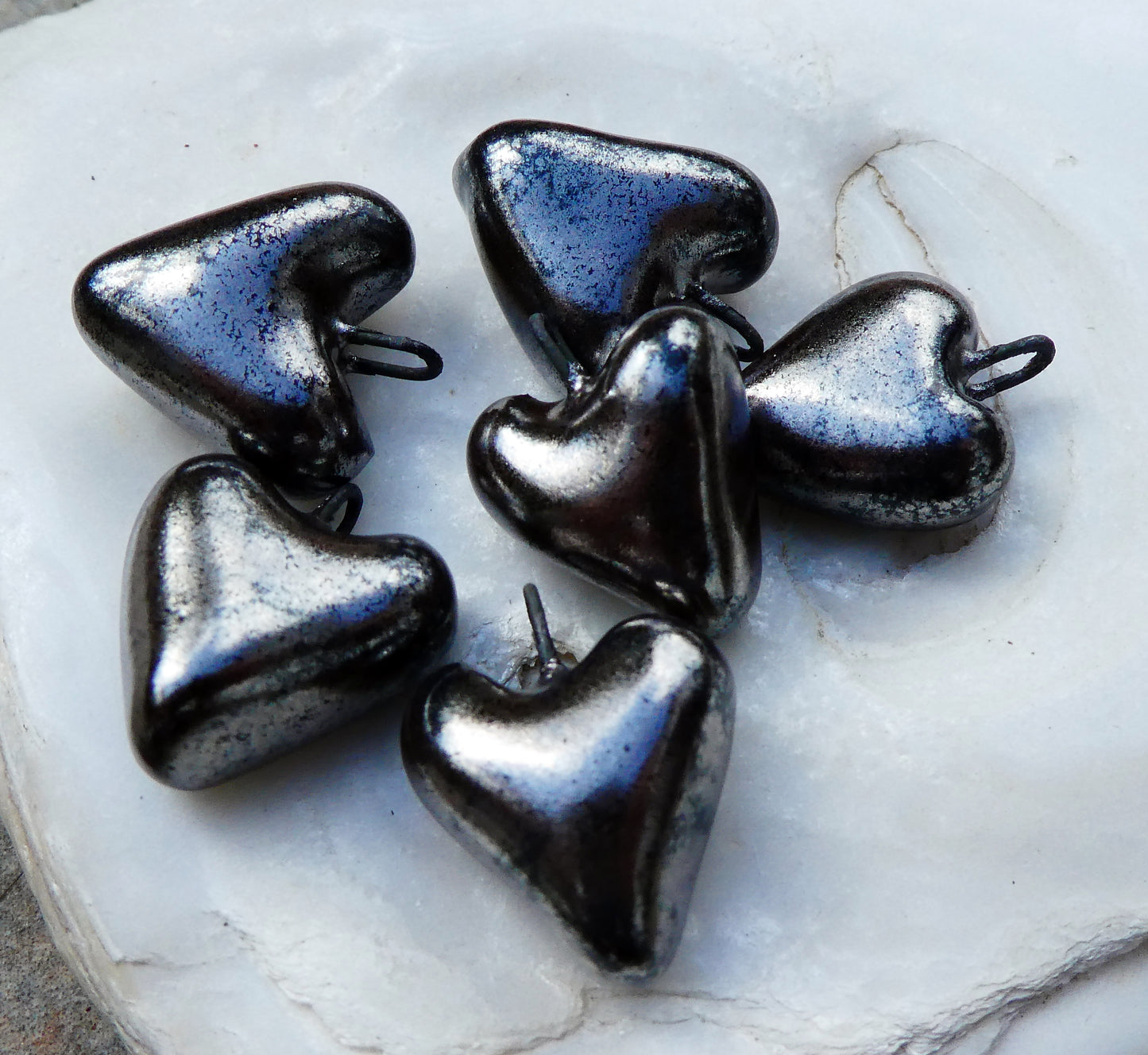 Ceramic Little Gloria Hearts Earring Charms