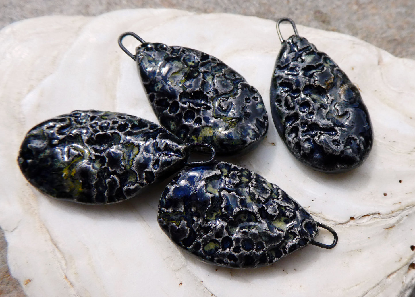 Ceramic Beach Stone Textured Charms - Constellation