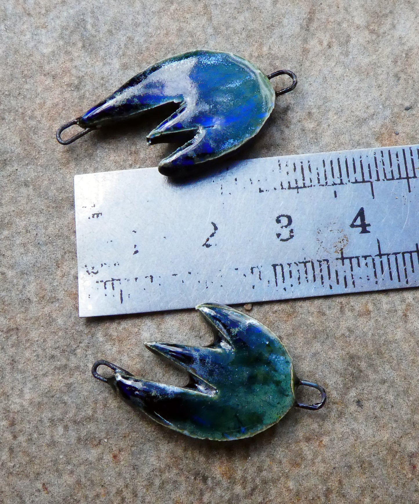 Ceramic Torn Curtain Earring Connectors - Granada