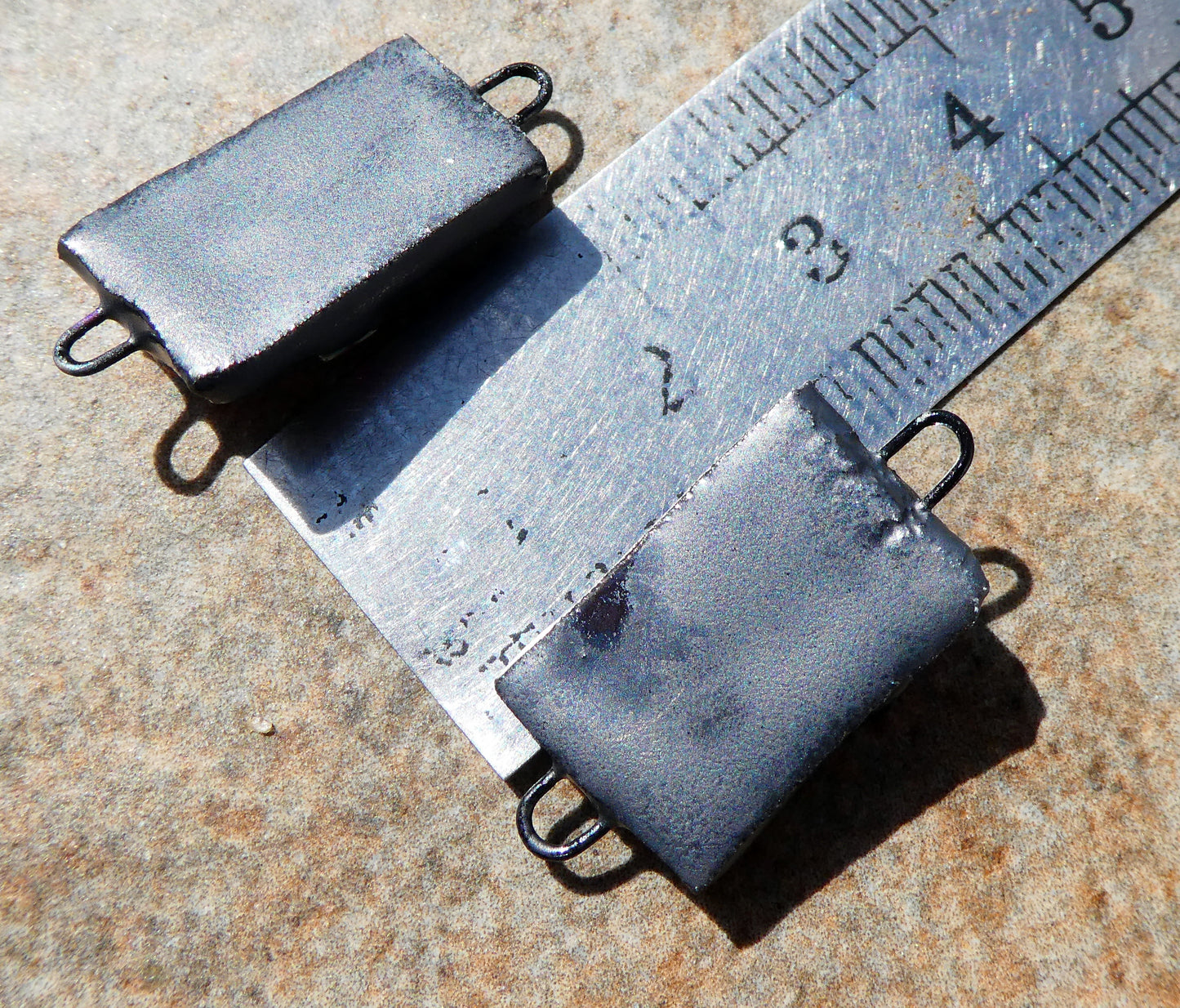 Ceramic Cross Tablet Earring Connectors #4