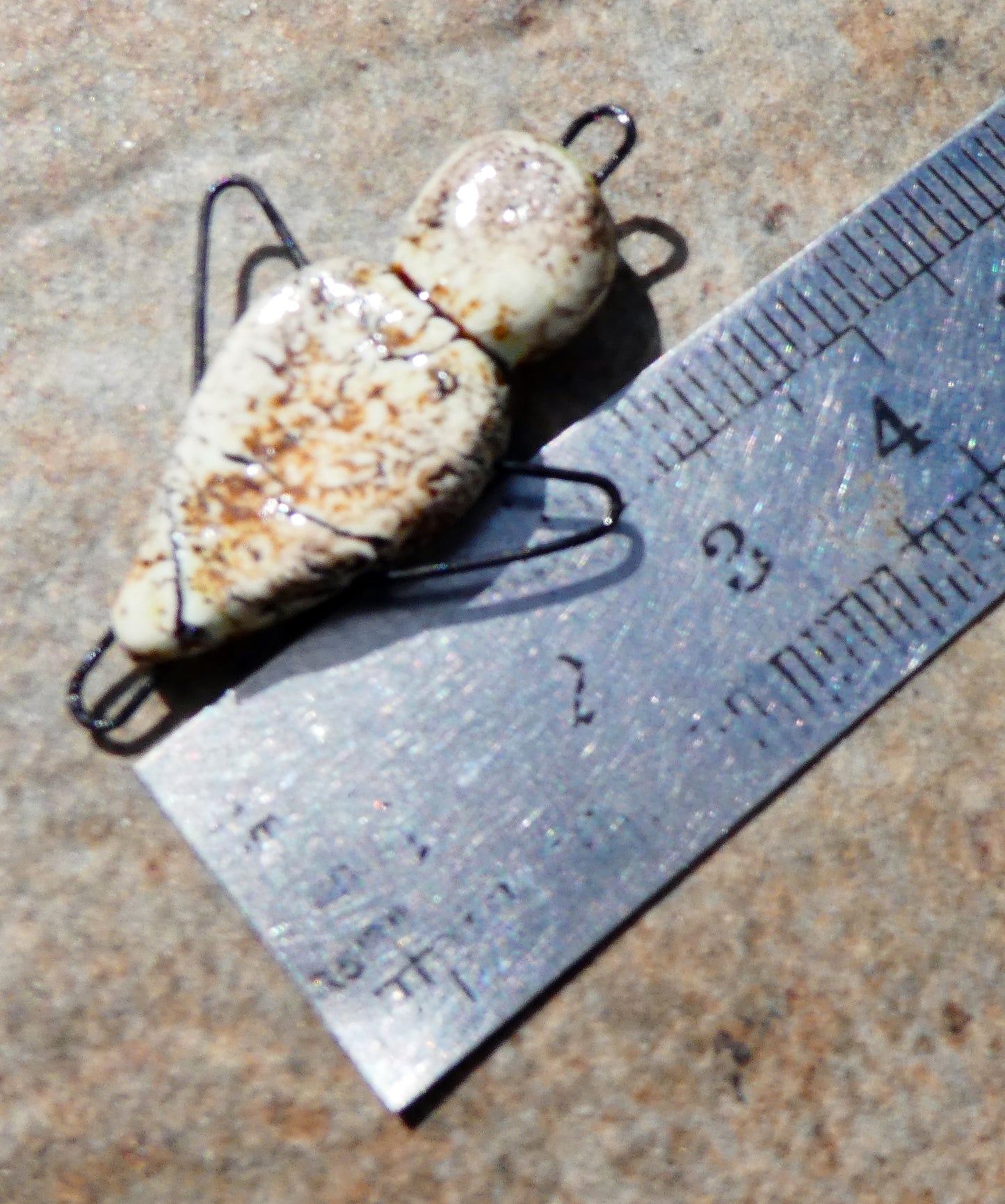 Ceramic Single Voodoo Doll -Connector -Oxide