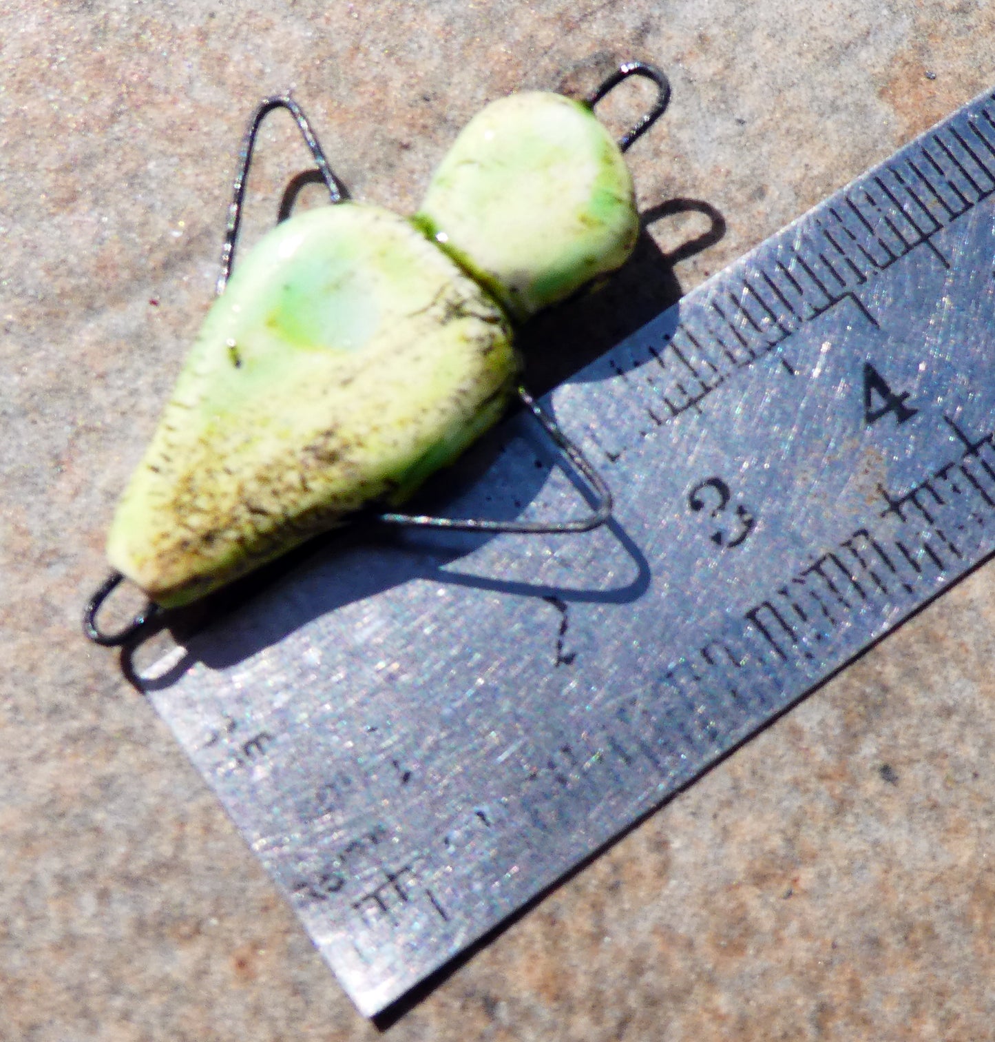 Ceramic Single Voodoo Doll -Connector -Lime