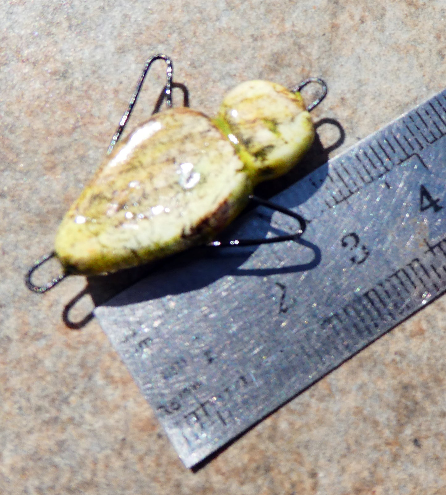 Ceramic Single Voodoo Doll -Connector -Chartreuse