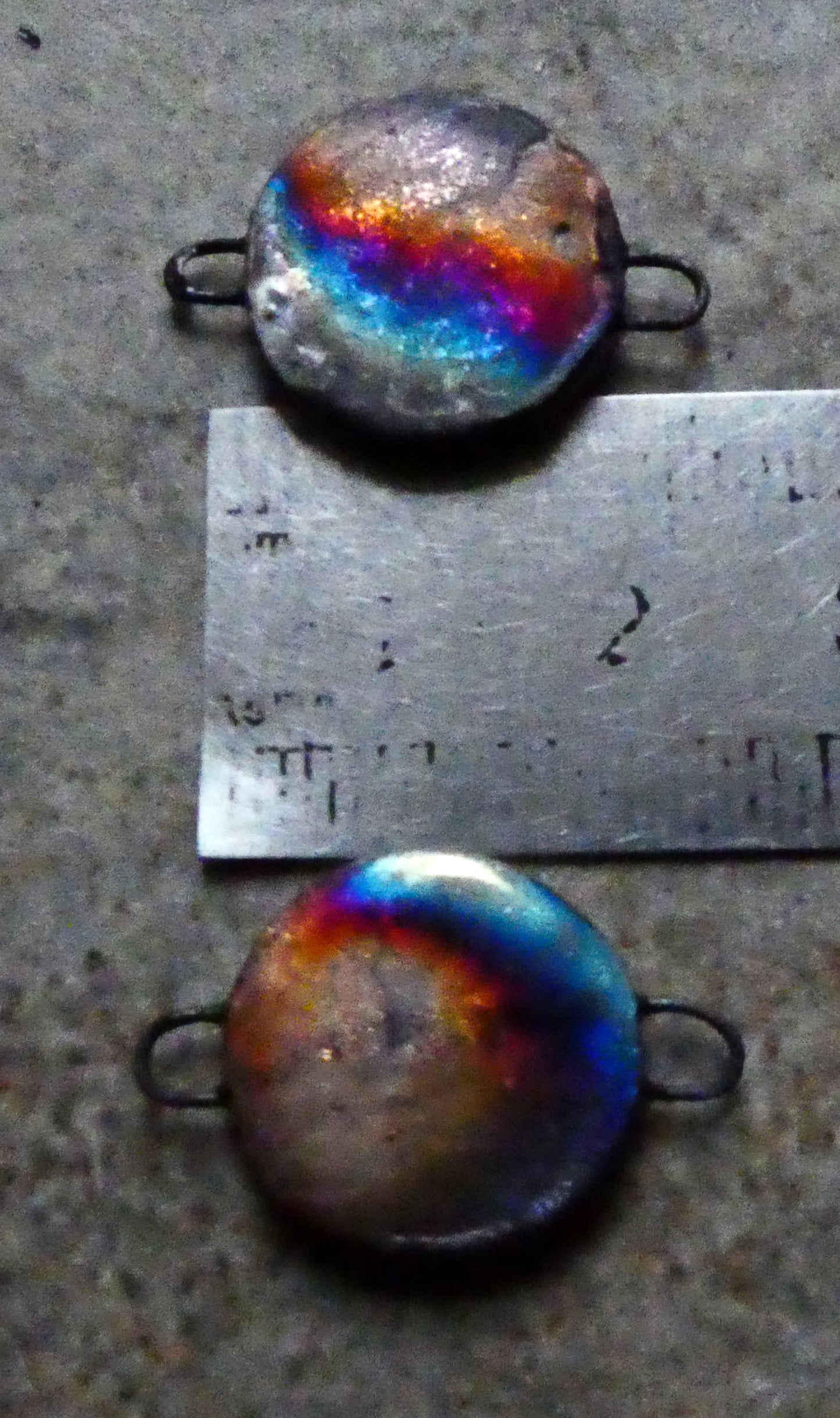 Ceramic Vodou Vèvè Symbol Decal Disc Earring Connectors #14