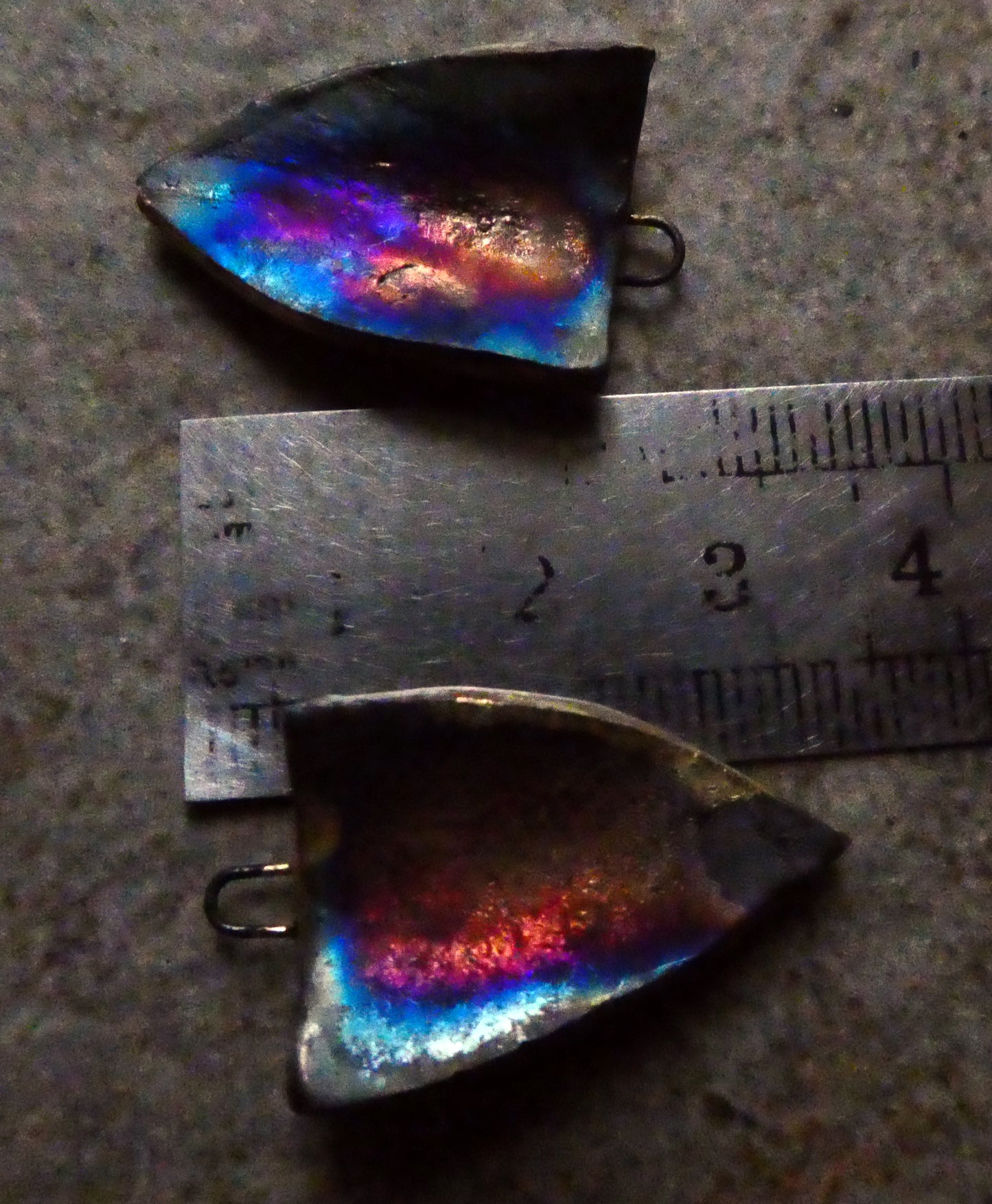 Ceramic Voodoo Cat Decal Shield Earring Charms