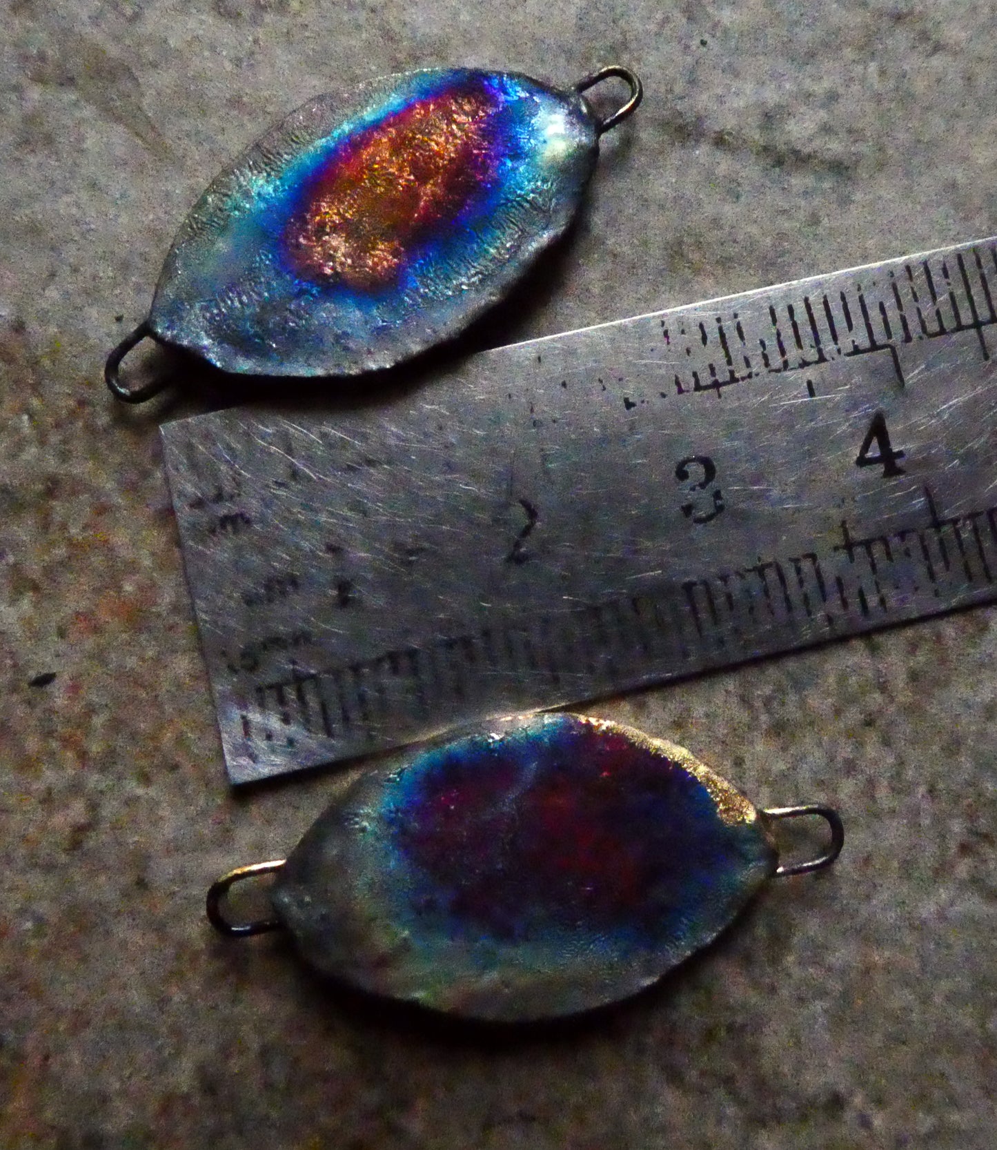 Ceramic Autumn Trees Decal Earring Connectors #1
