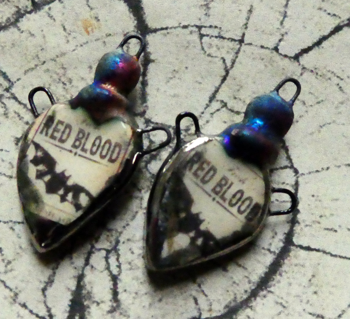 Ceramic Poison Bottle Earring Connectors #5