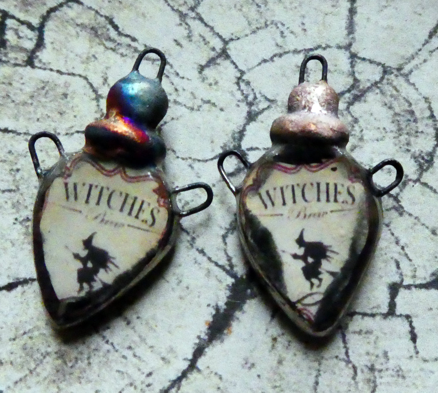 Ceramic Poison Bottle Earring Connectors #6