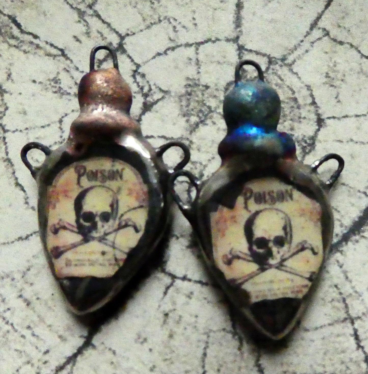 Ceramic Poison Bottle Earring Connectors #9