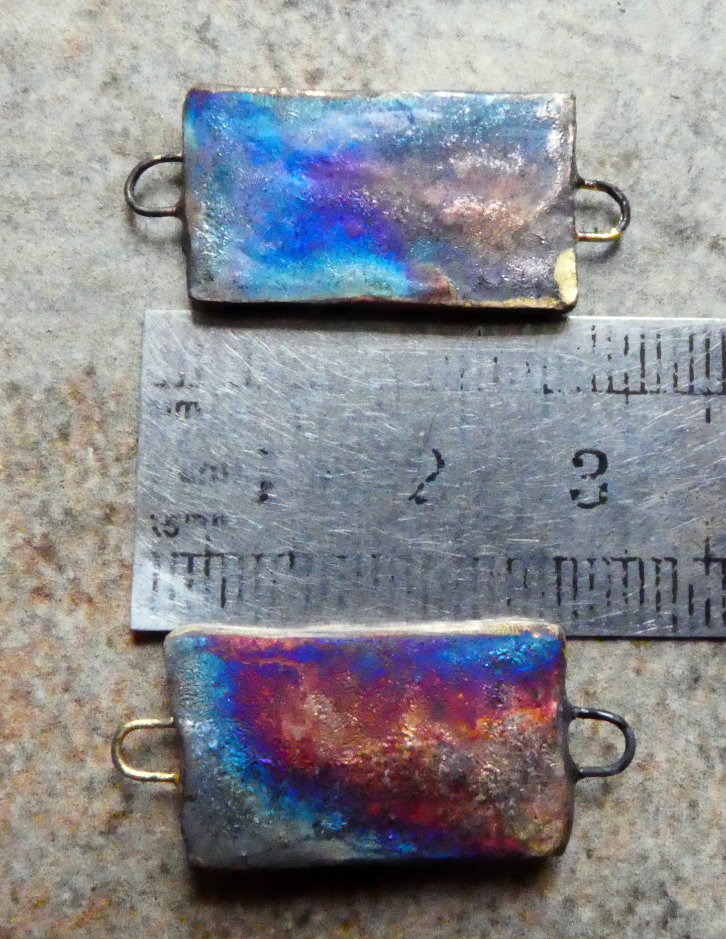 Ceramic Hex Symbol Decal Tablet Earring Connectors #7