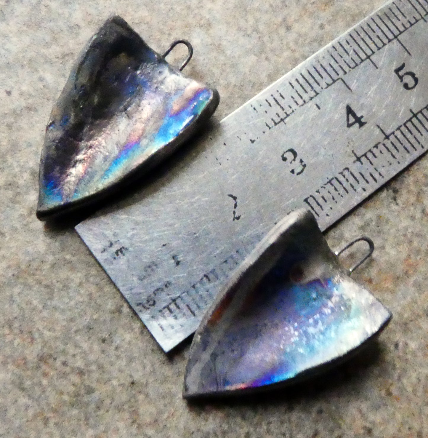 Ceramic Voodoo Symbol Decal Shield Earring Charms