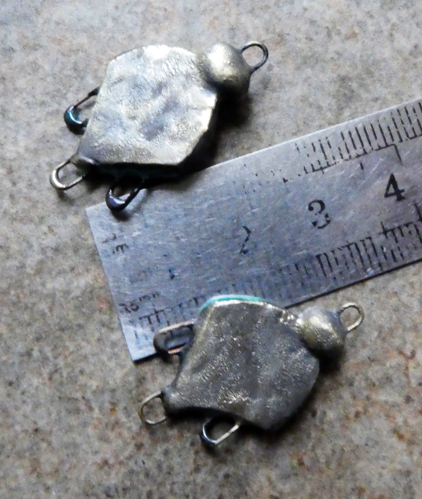 Ceramic Textured Earring Connectors -Taunton Turquoise