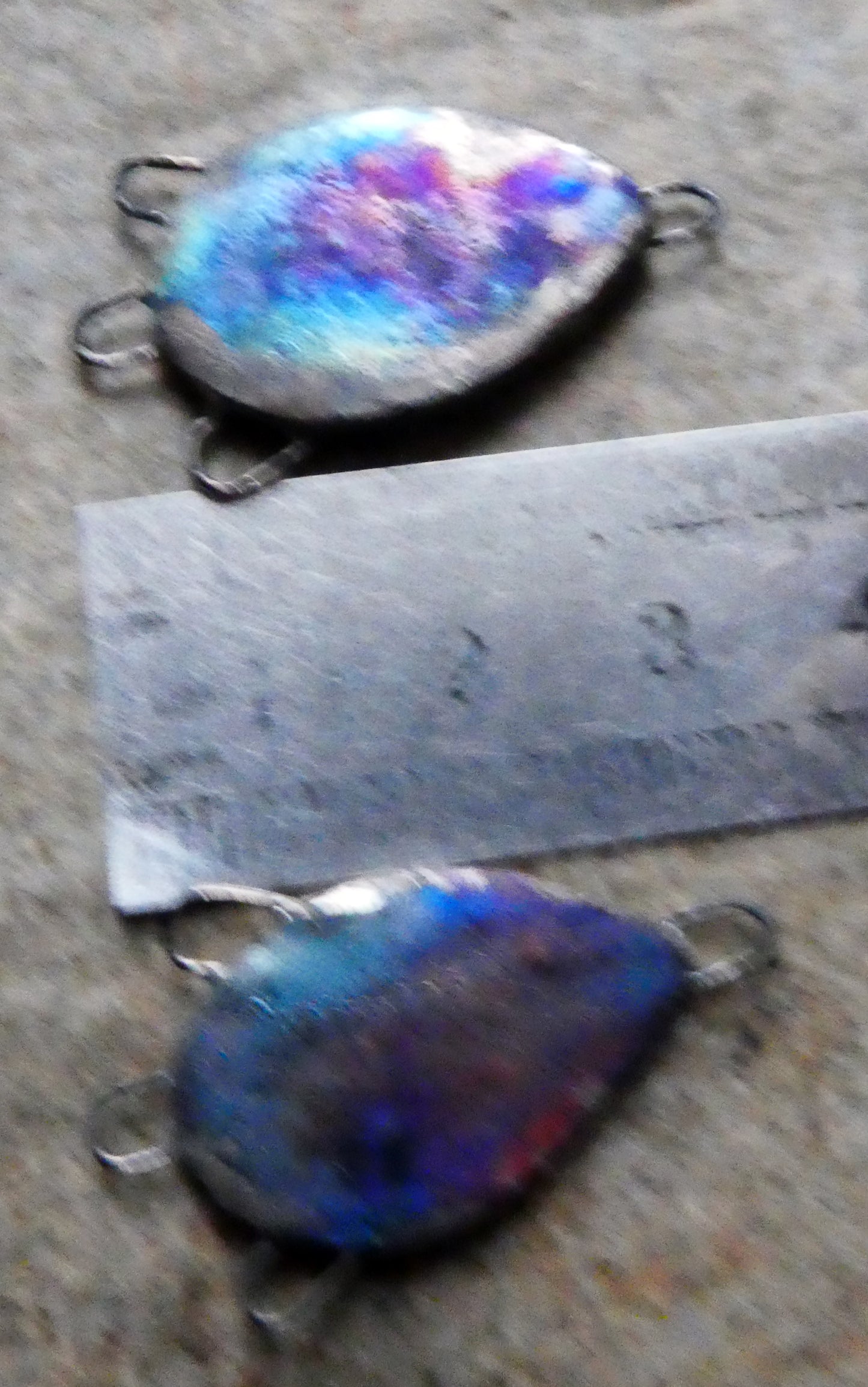 Ceramic Ghostie Decal Earring Connectors #2