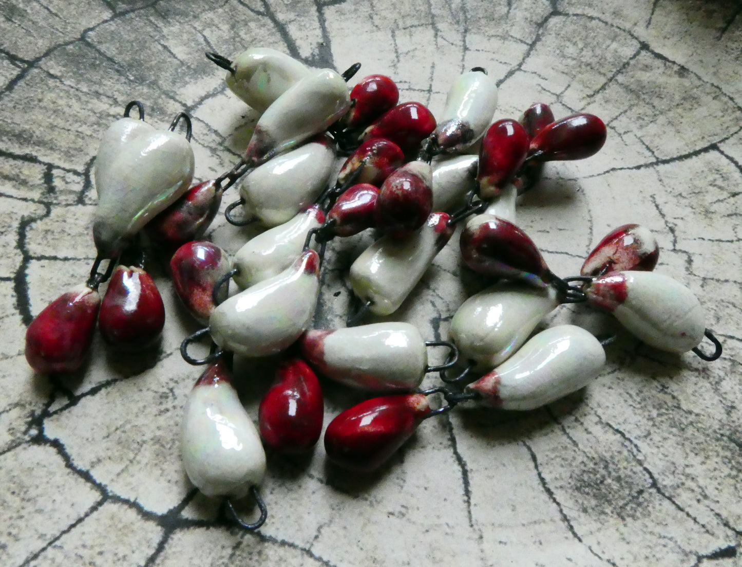 Ceramic Bloody Fangs Dangles