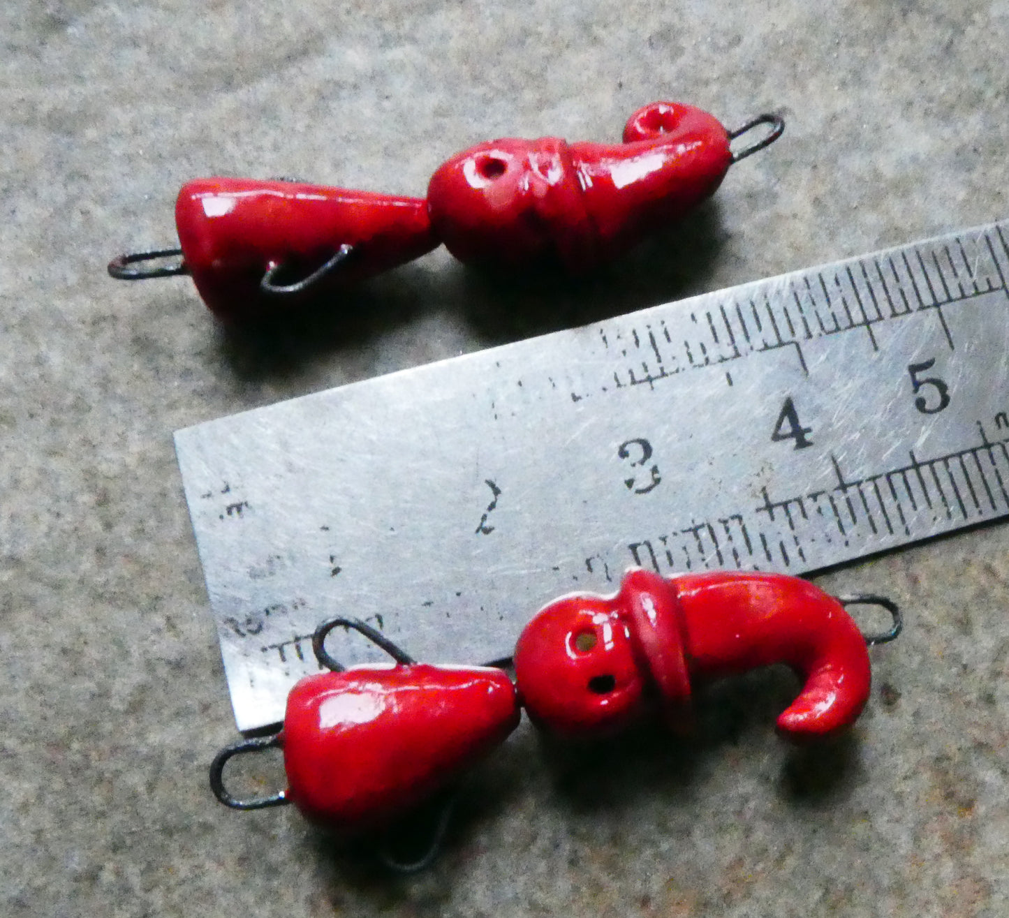 Ceramic Witch Connectors - Red