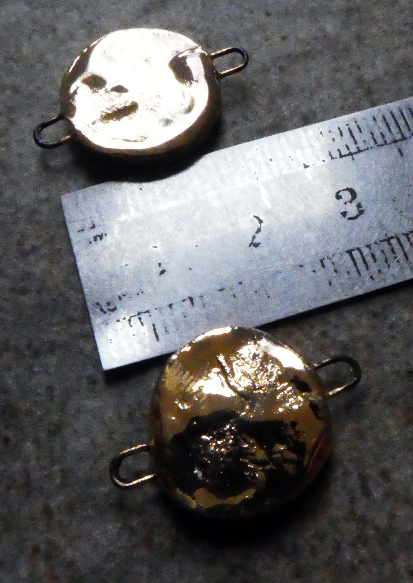 Ceramic Snowflake Earring Connectors-Gold