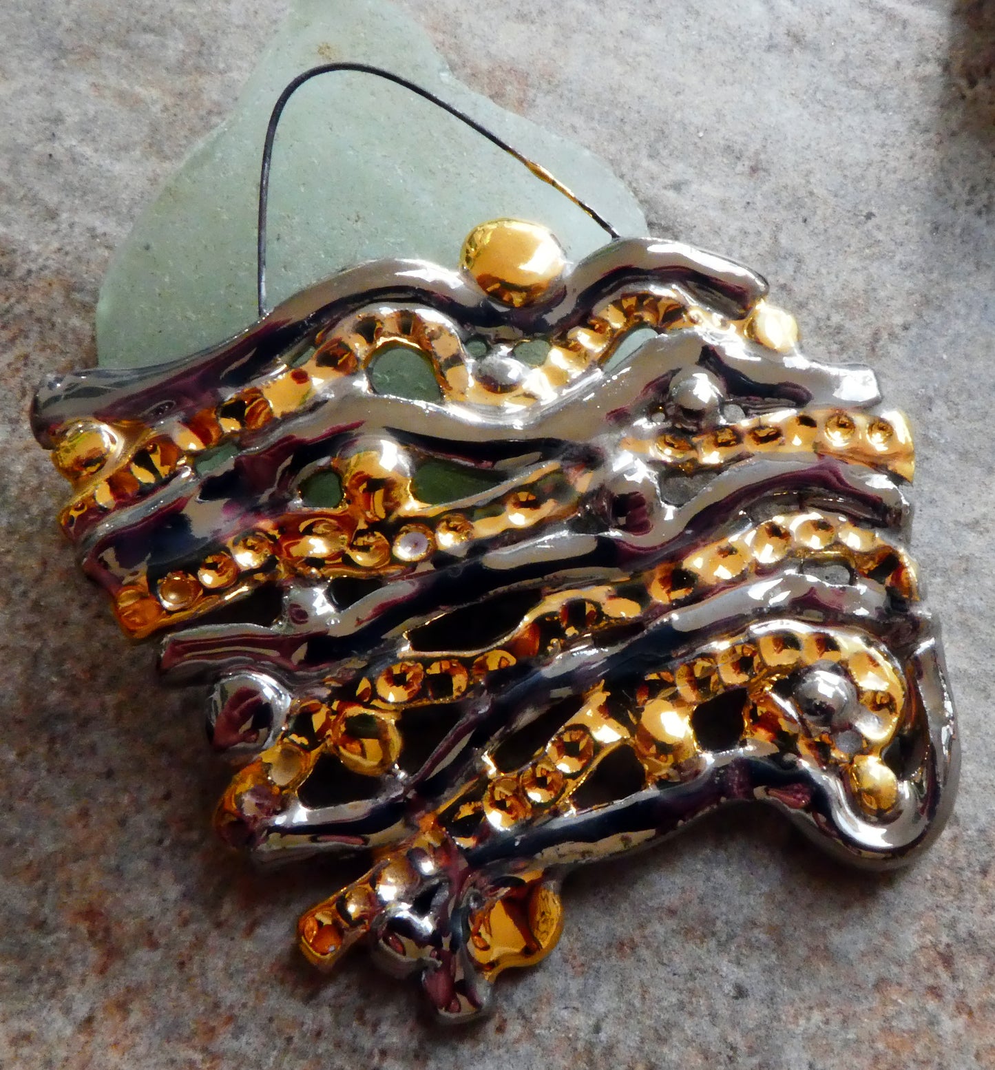 Ceramic Waves Lustre Pendant