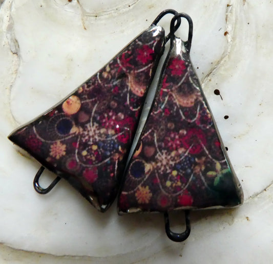 Ceramic Beaded Tree Decal Connectors #1