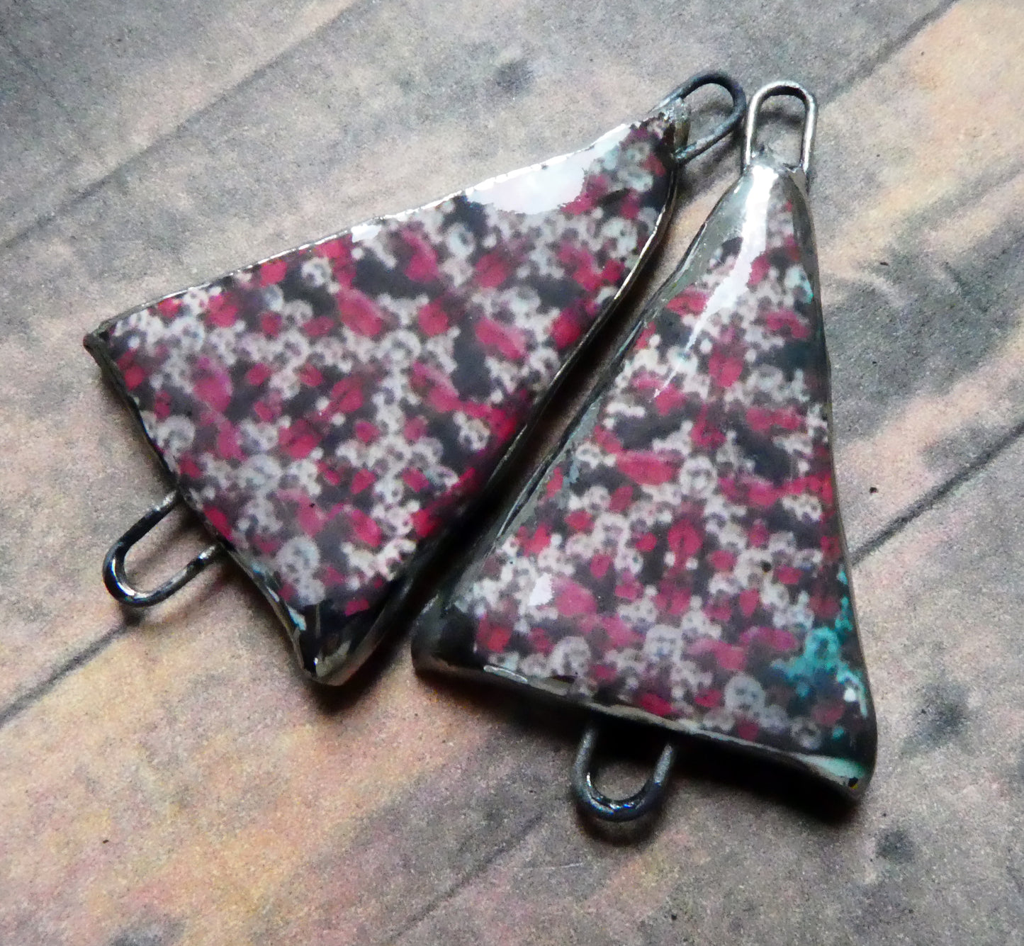 Ceramic Beaded Tree Decal Connectors #3