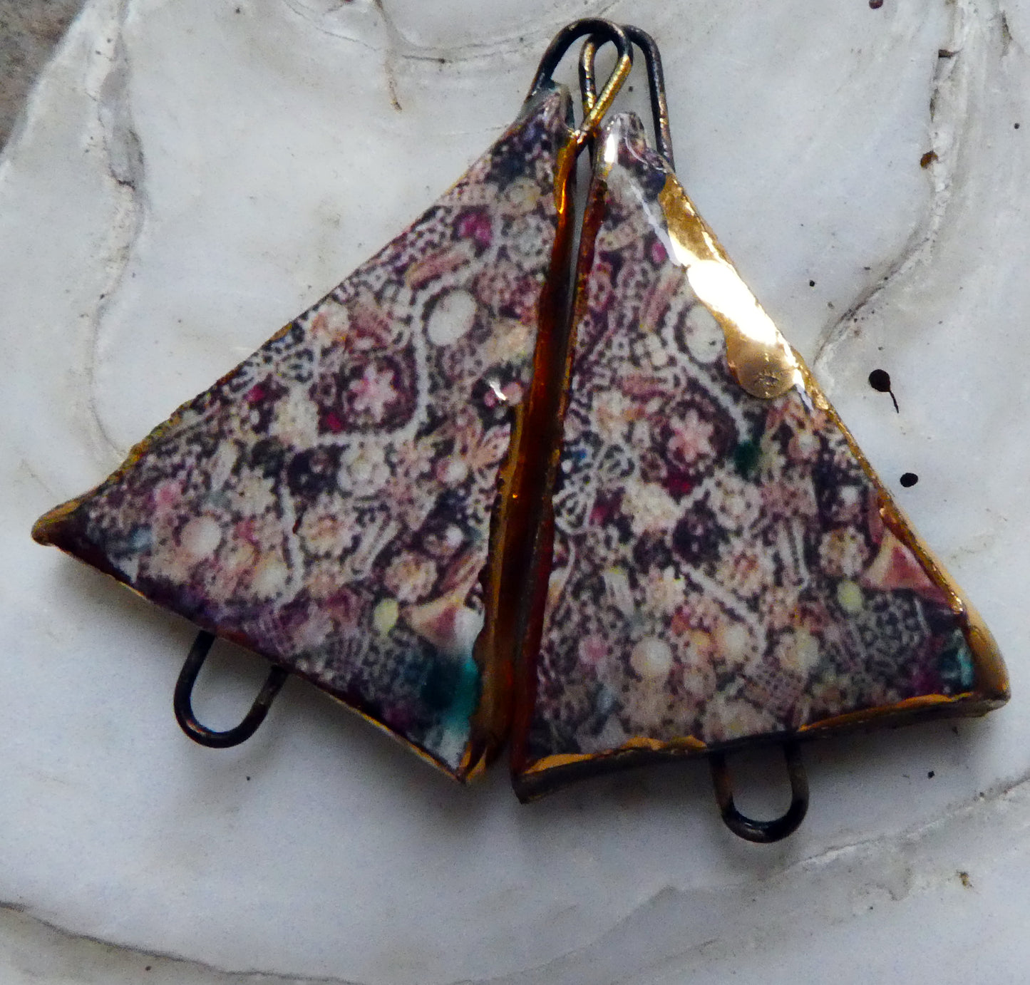 Ceramic Beaded Tree Decal Connectors #4