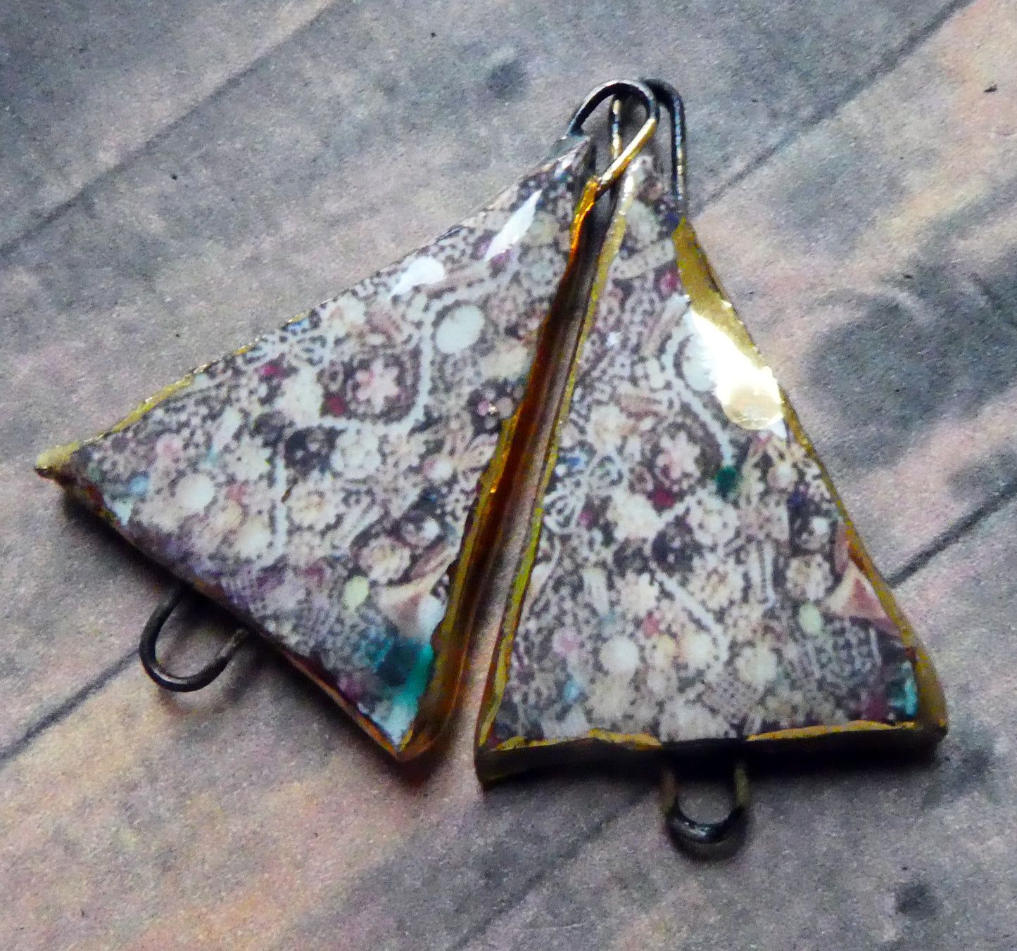 Ceramic Beaded Tree Decal Connectors #4