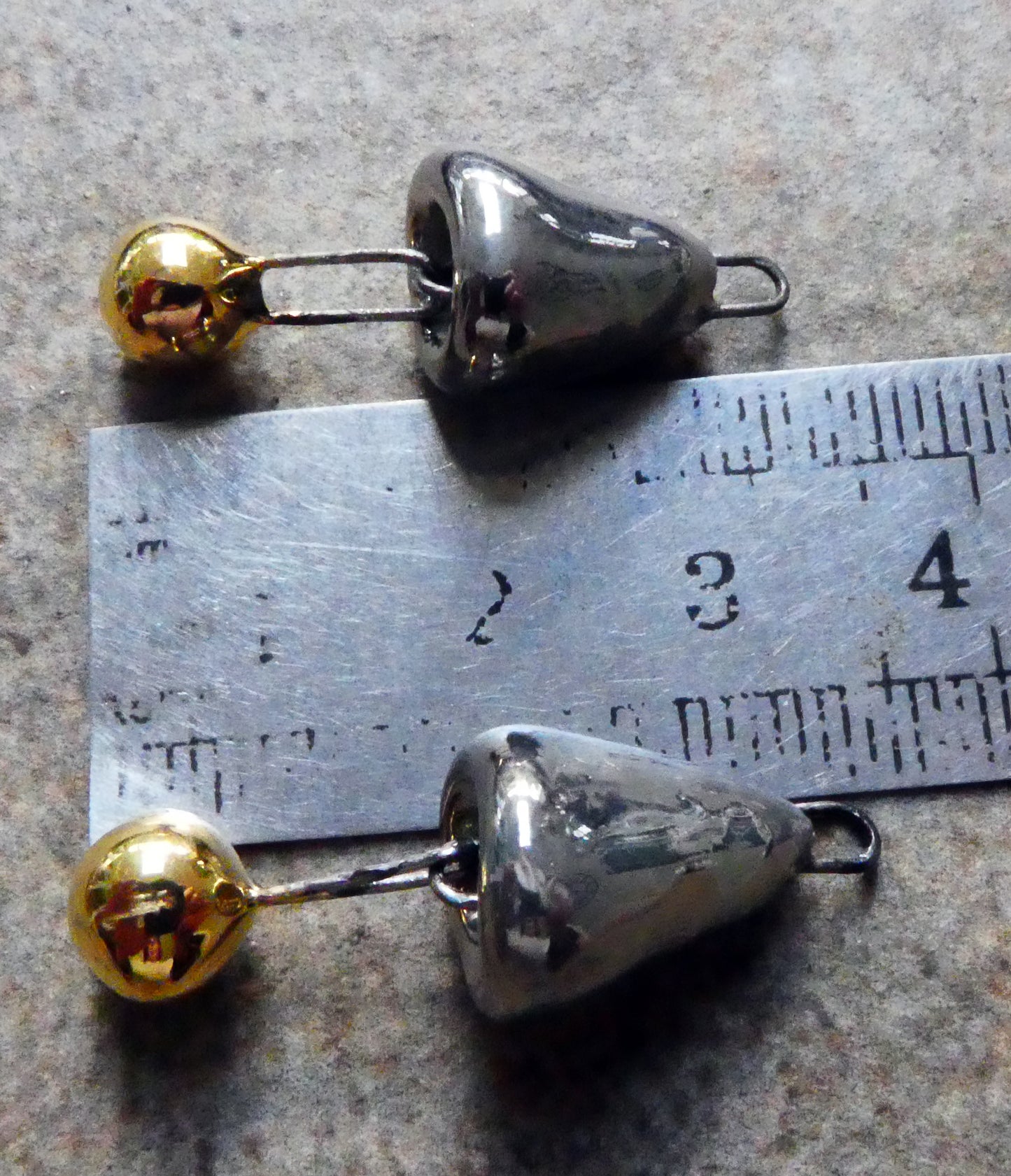 Ceramic Bell Dangles - Platinum