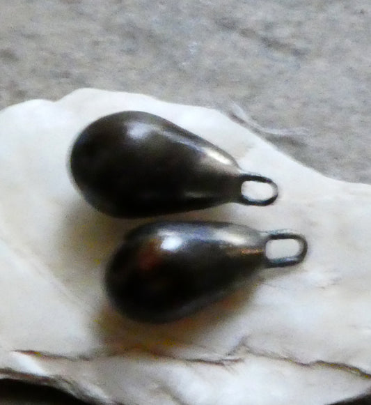 Ceramic Drops Earring Charms -Burnished Bronze