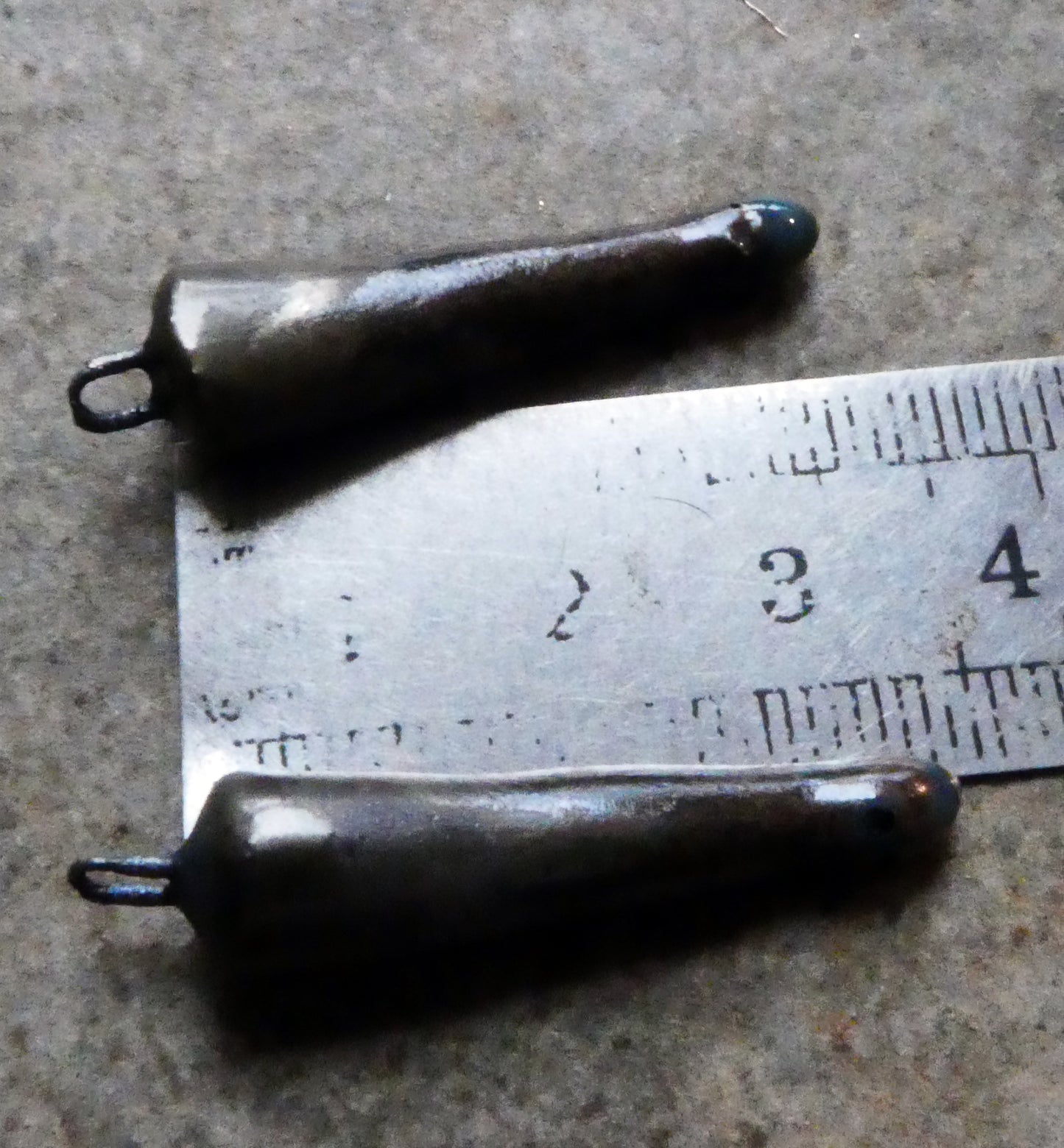 Ceramic Spikes Earring Charms -Burnished Bronze