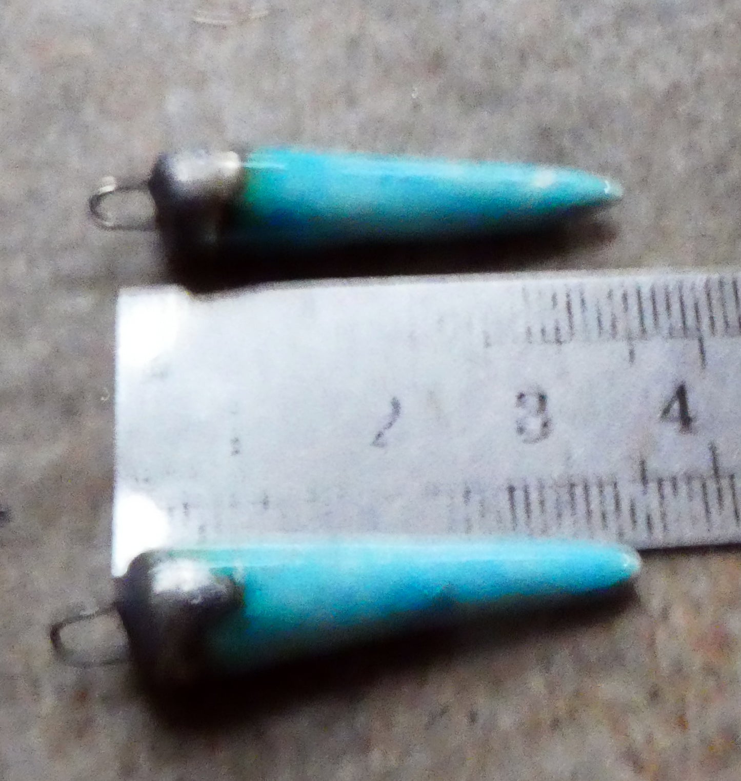 Ceramic Spikes Earring Charms -Taunton Turquoise