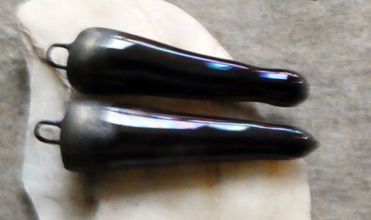 Ceramic Spikes Earring Charms -Metallic Gold