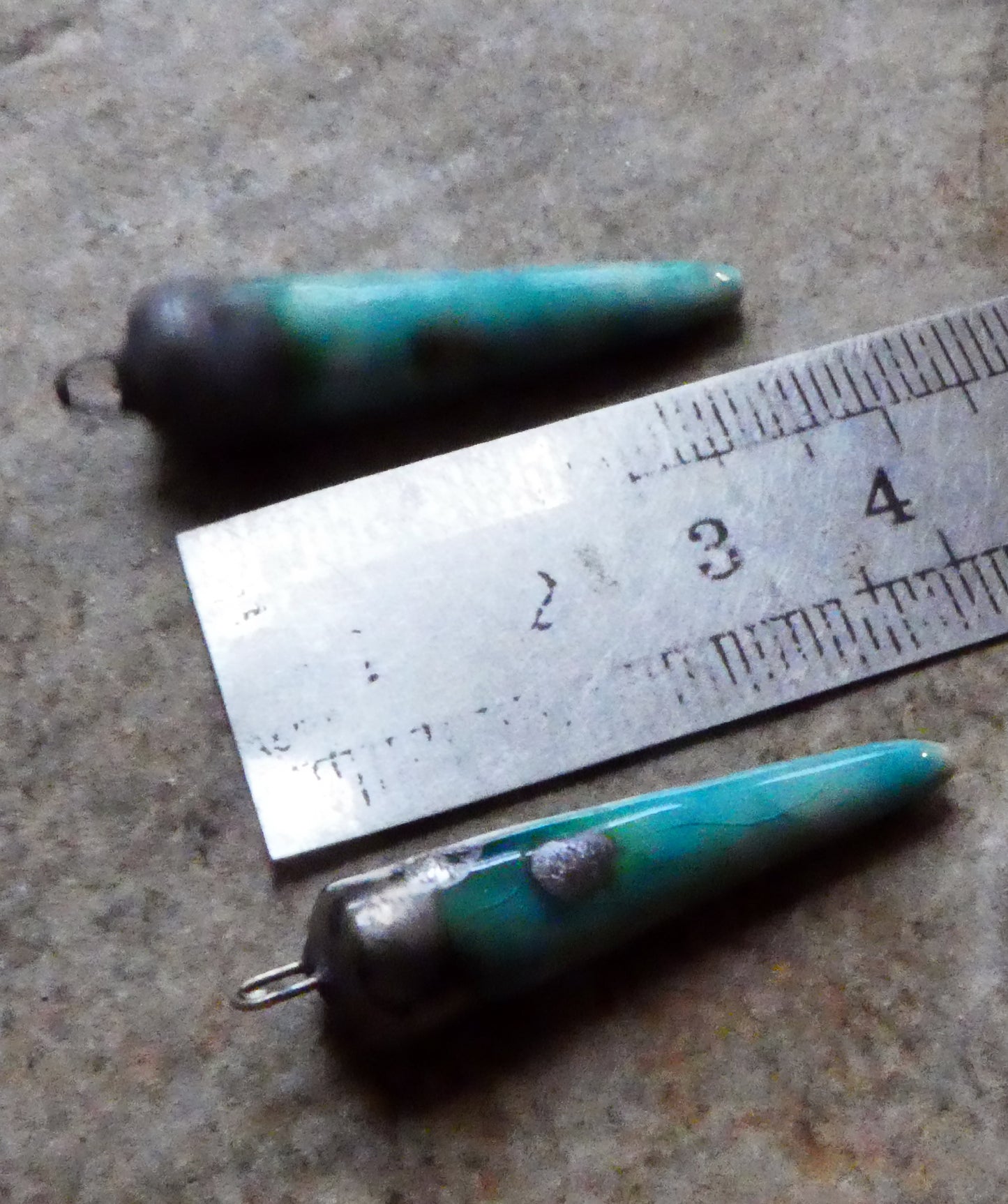Ceramic Spikes Earring Charms - Topaz