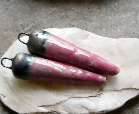 Ceramic Spikes Earring Charms - Oriental Princess