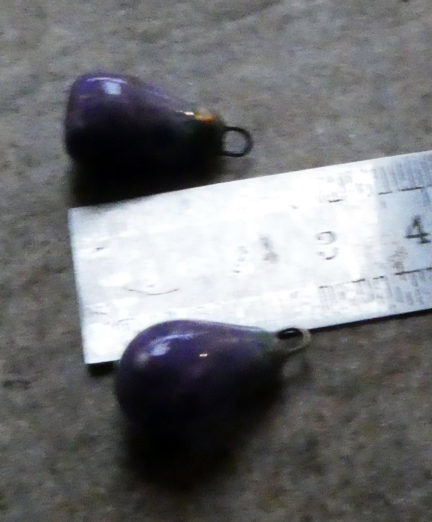 Ceramic Drops Earring Charms -Lavender Flower