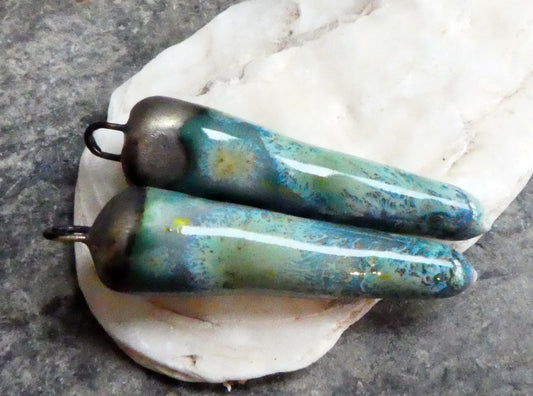 Ceramic Spikes Earring Charms - Mountain Moss