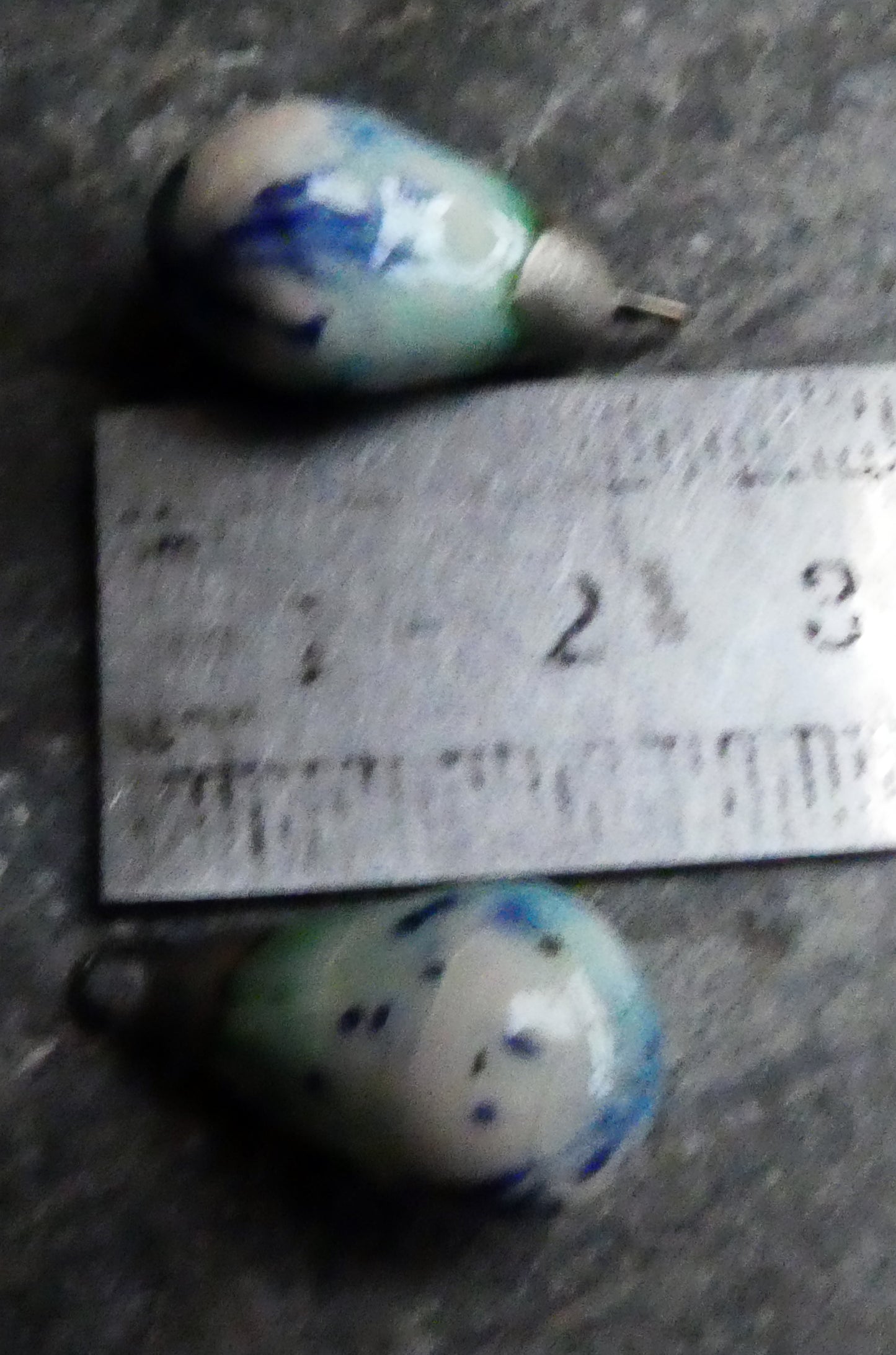 Ceramic Bronzy Drop Earring Charms -Northern Lights