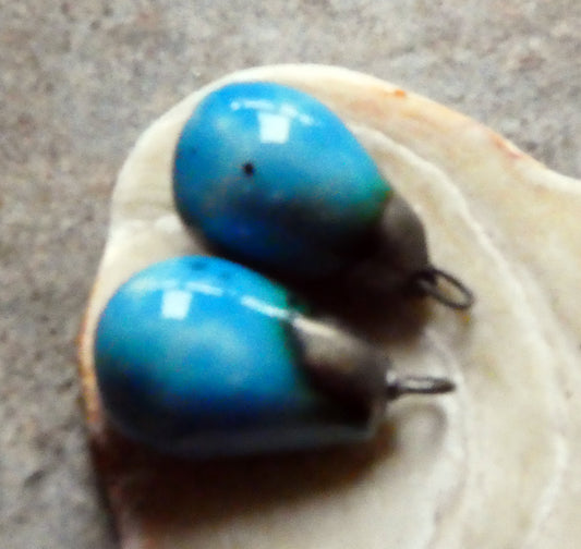 Ceramic Bronzy Drops Earring Charms - Tranquil Earth