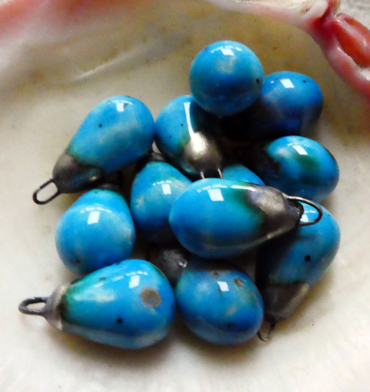 Ceramic Bronzy Drops Earring Charms - Tranquil Earth