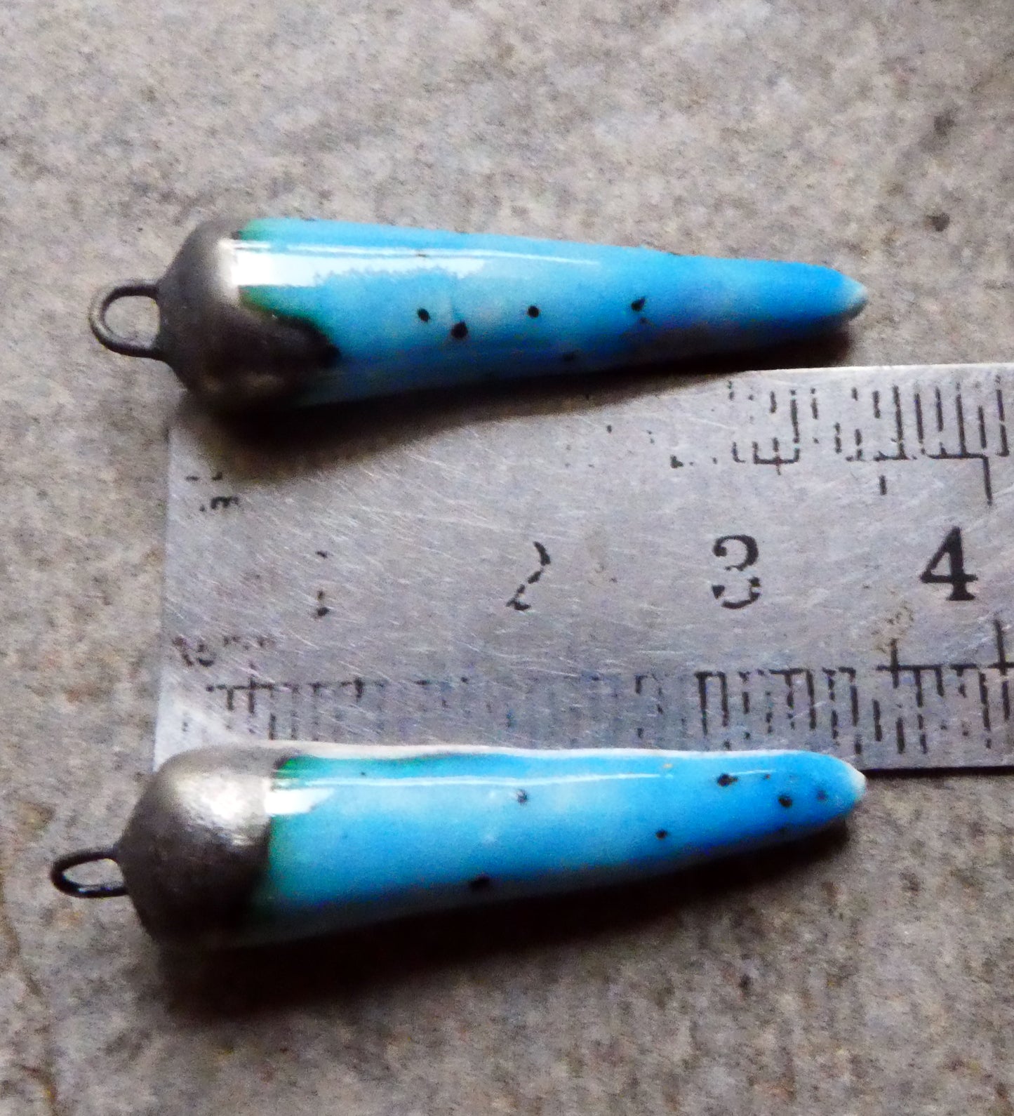 Ceramic Bronzy Spikes Earring Charms - Tranquil Earth
