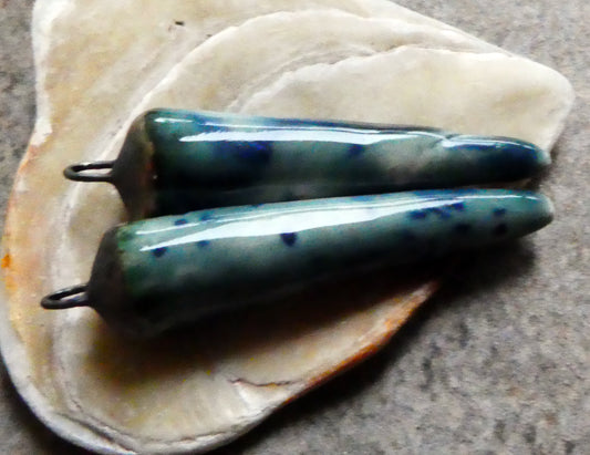 Ceramic Bronzy Spikes Earring Charms - Sea Urchin