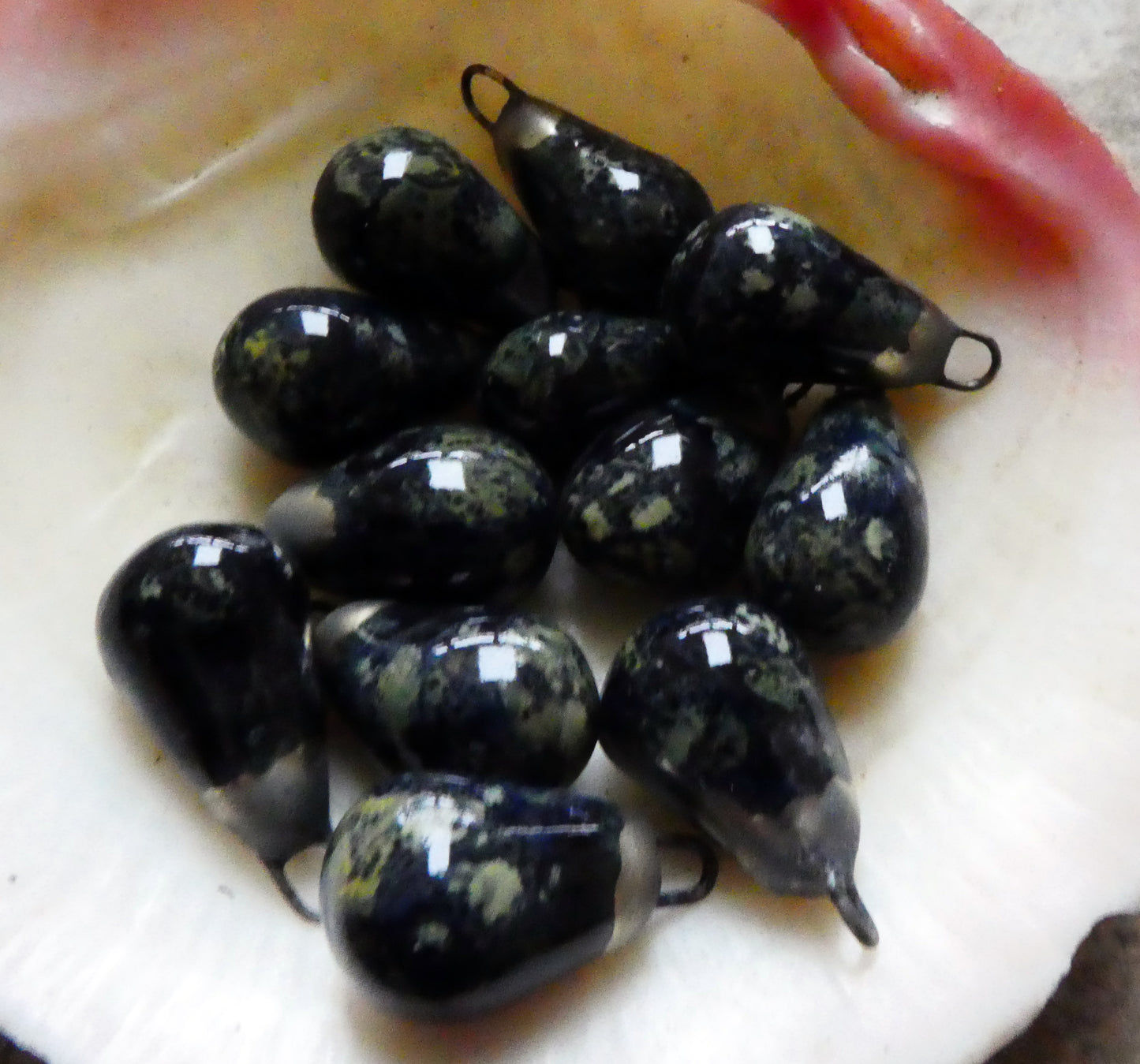 Ceramic Bronzy Drops Earring Charms - Constellation