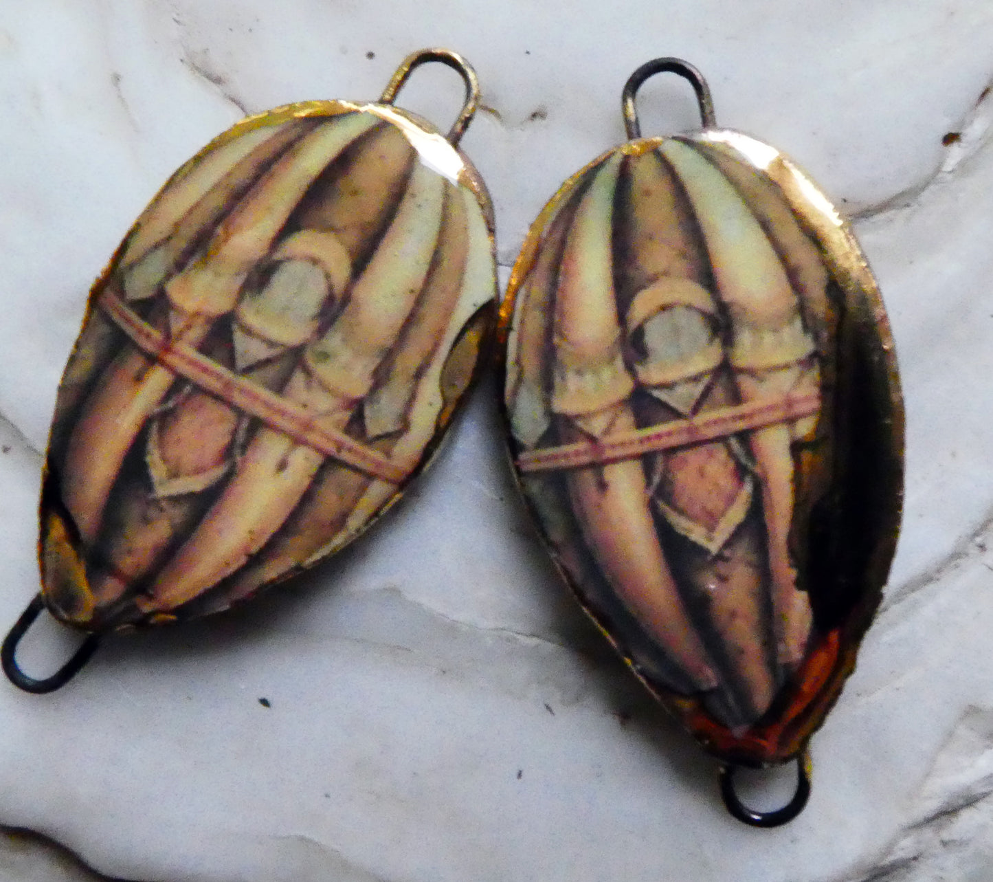 Ceramic Steampunk Hot Air Balloon Decal Connectors #5