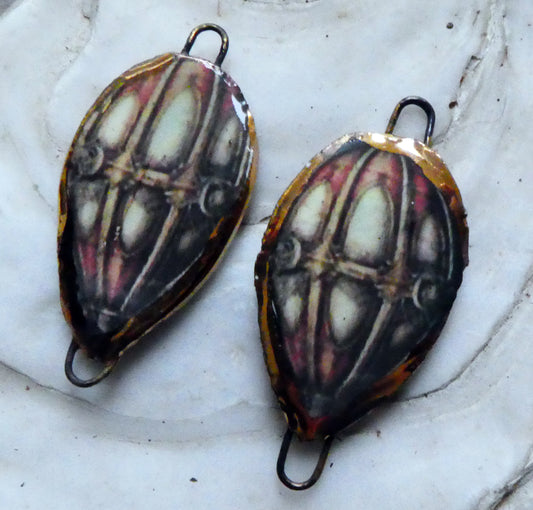 Ceramic Steampunk Hot Air Balloon Decal Connectors #9