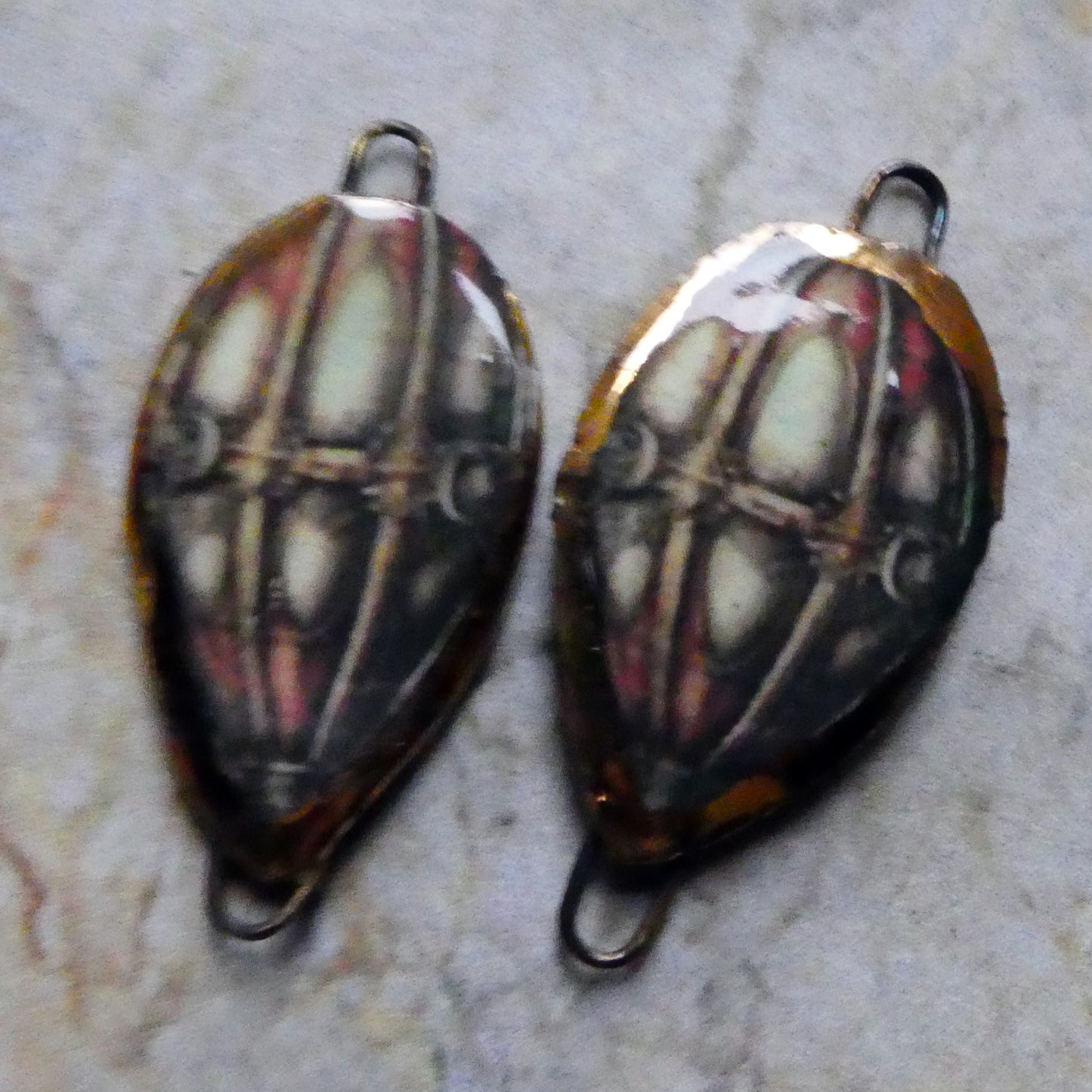 Ceramic Steampunk Hot Air Balloon Decal Connectors #9